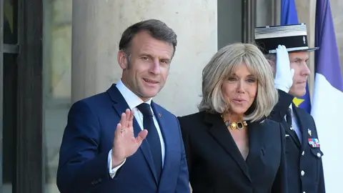 El matrimonio Macron en una foto de archivo El matrimonio Macron en una foto de archivo