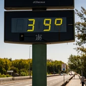 Termómetro con una temperatura de 39ªC Termómetro con una temperatura de 39ªC