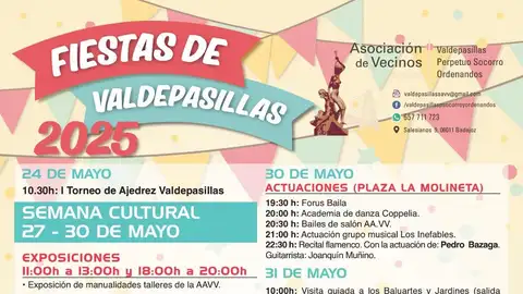 La barriada de Valdepasillas celebra sus fiestas del Barrio del 27 de mayo al 1 de junio La barriada de Valdepasillas celebra sus fiestas del Barrio del 27 de mayo al 1 de junio