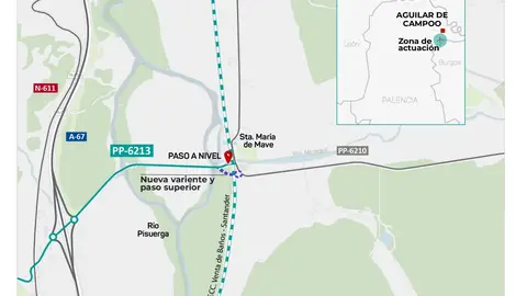 Transportes inicia las expropiaciones para poder iniciar las obras de supresión de un paso a nivel en Aguilar de Campoo .