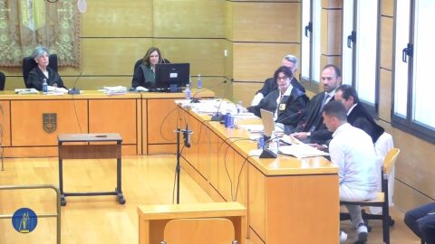 El acusado durante su declaración en el juicio