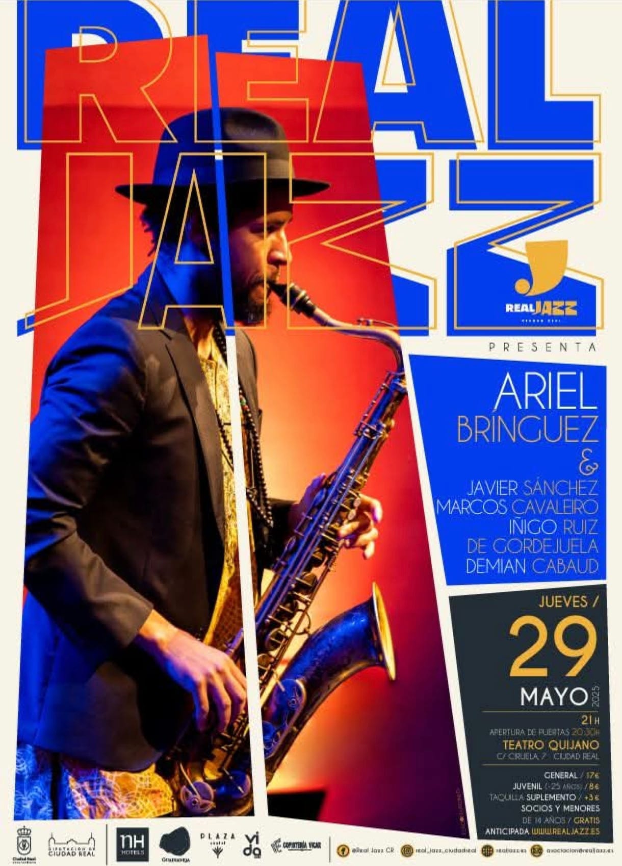 El quinteto del saxofonista Ariel Brínguez próximo concierto de Real Jazz El quinteto del saxofonista Ariel Brínguez próximo concierto de Real Jazz