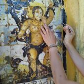 Uno de los retablos de la Caja del Agua de Puerto Real