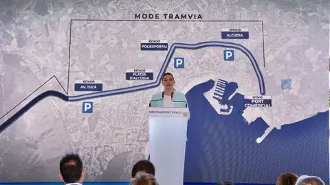 La presidenta del Govern, Marga Prohens, presenta el estudio informativo de prolongación de la línea ferroviaria Palma-Sa Pobla hasta el Port d'Alcúdia. La presidenta del Govern, Marga Prohens, presenta el estudio informativo de prolongación de la línea ferroviaria Palma-Sa Pobla hasta el Port d'Alcúdia.