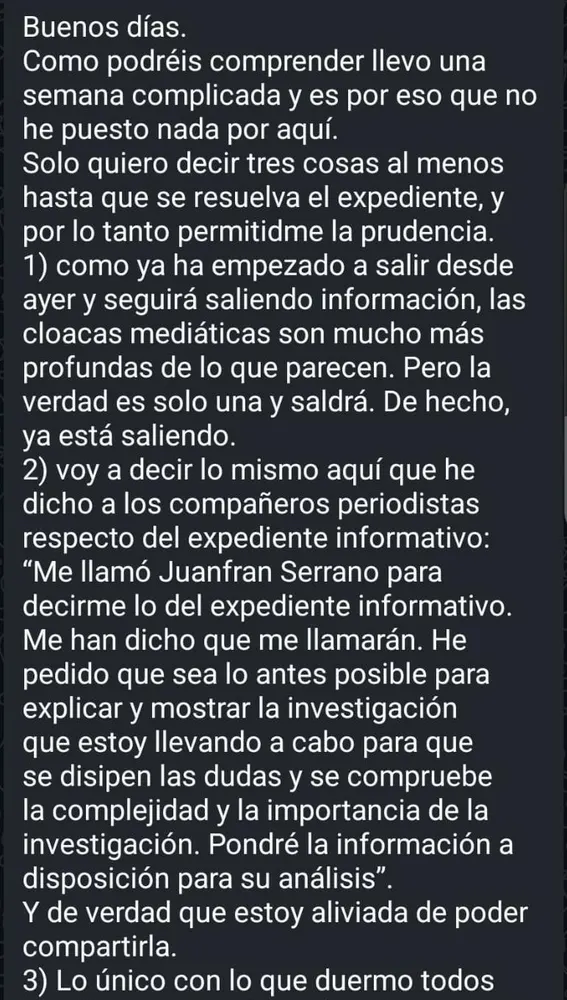 Leire Díez: pondré "lo que sé "a disposición del partido. Lo demás "me la trae al pairo" Leire Díez: pondré "lo que sé "a disposición del partido. Lo demás "me la trae al pairo"