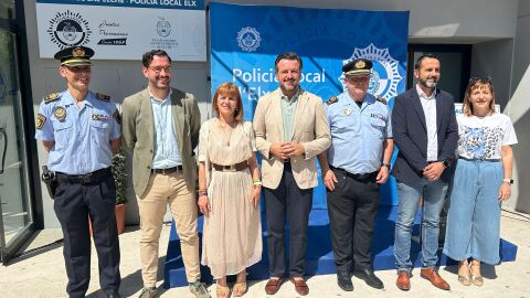 Inauguraci&oacute;n del ret&eacute;n permanente de la Polic&iacute;a Local del parque Primero de Mayo de Elche.