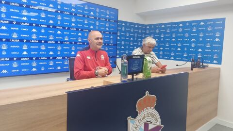 Óscar Gilsanz, junto a Rafa Carpacho, en Abegondo Óscar Gilsanz, junto a Rafa Carpacho, en Abegondo