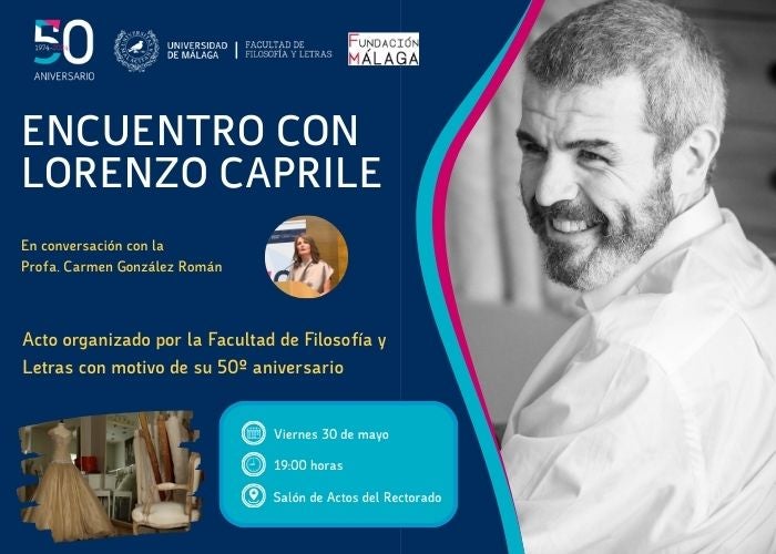El diseñador Lorenzo Caprile visita hoy la Universidad de Málaga El diseñador Lorenzo Caprile visita hoy la Universidad de Málaga