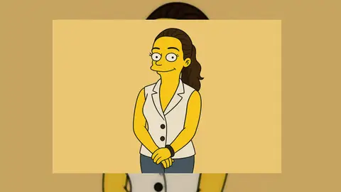 Dibujo de la doctora Lorena Hidalgo al estilo Simpson Dibujo de la doctora Lorena Hidalgo al estilo Simpson