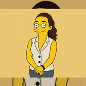 Dibujo de la doctora Lorena Hidalgo al estilo Simpson Dibujo de la doctora Lorena Hidalgo al estilo Simpson
