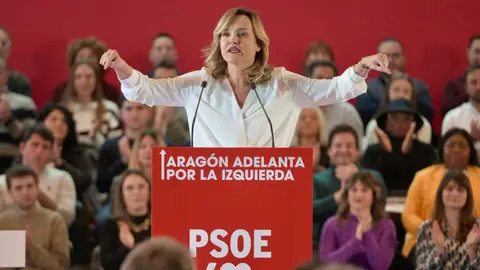 Pilar Alegría en un acto del PSOE Aragón en una foto de archivo Pilar Alegría en un acto del PSOE Aragón en una foto de archivo
