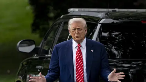 Donald Trump a la salida de la Casa Blanca Donald Trump a la salida de la Casa Blanca