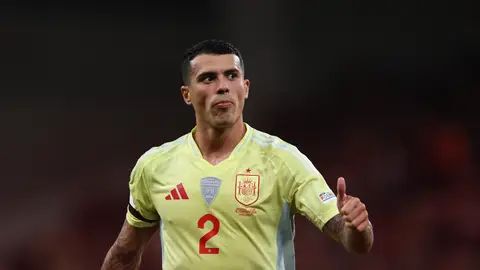 Pedro Porro durante un partido con la selección española Pedro Porro durante un partido con la selección española