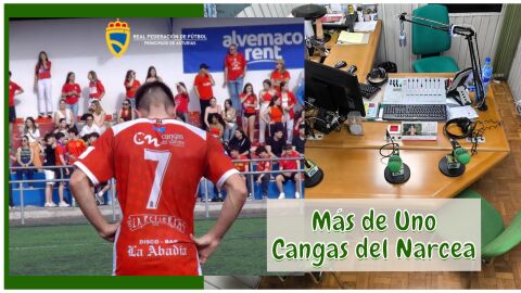 Un momento del partido Narcea 1-2 Ribadesella