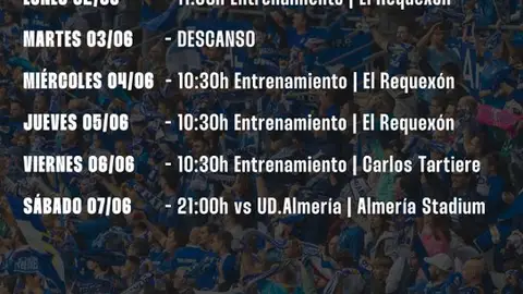 Plan de trabajo semanal del Oviedo 2 al 6 de junio Plan de trabajo semanal del Oviedo 2 al 6 de junio