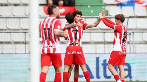 Gelabert celebra su gol en A Malata