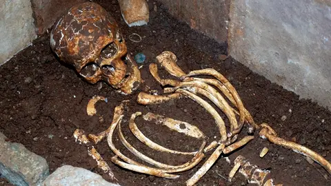 Hallan 60 enterramientos de época romana en unas obras en Villafranca de los Barros Hallan 60 enterramientos de época romana en unas obras en Villafranca de los Barros