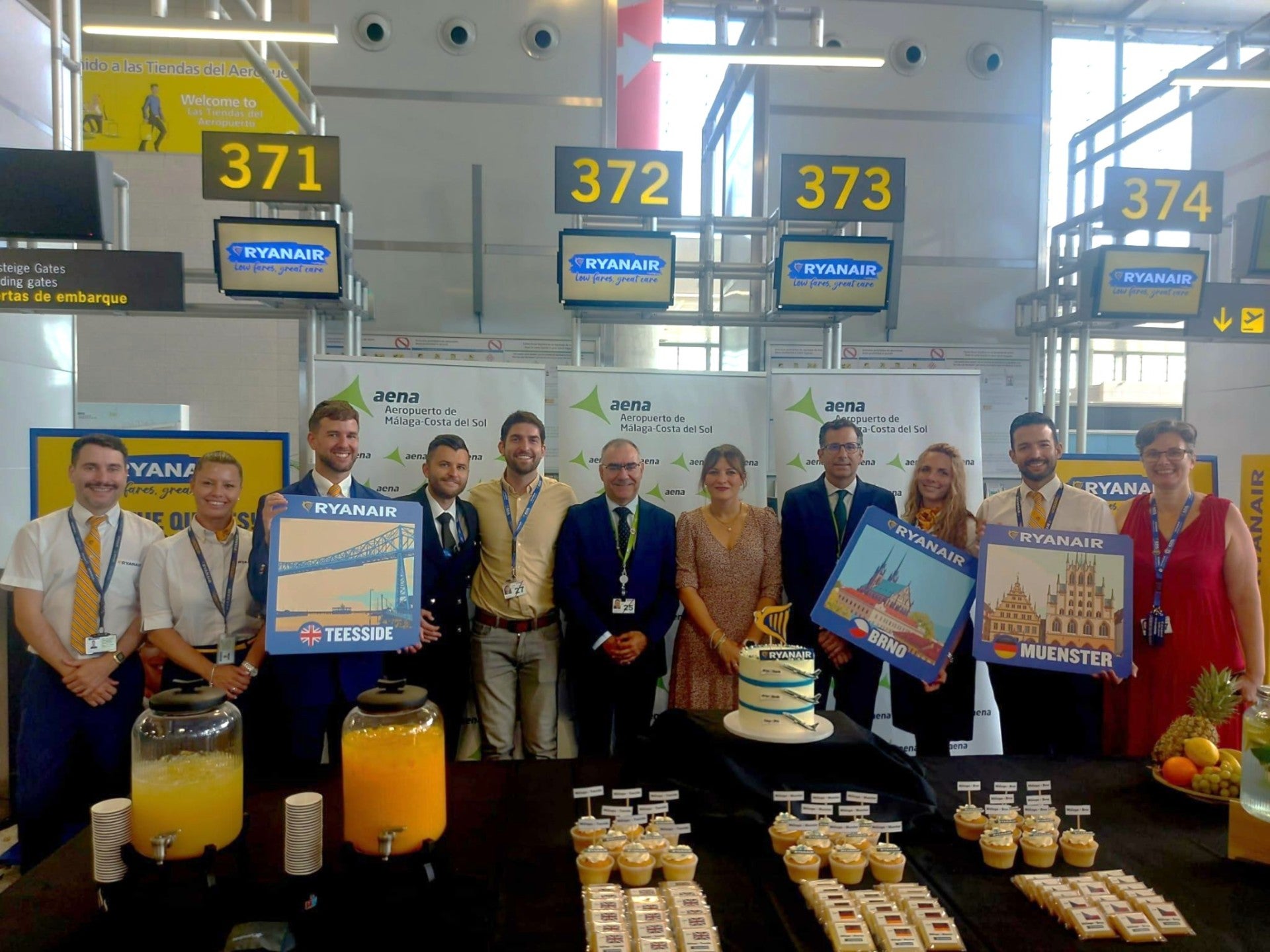 Ryanair inaugura tres nuevas rutas a Brno, Münster y Teesside desde Málaga Ryanair inaugura tres nuevas rutas a Brno, Münster y Teesside desde Málaga