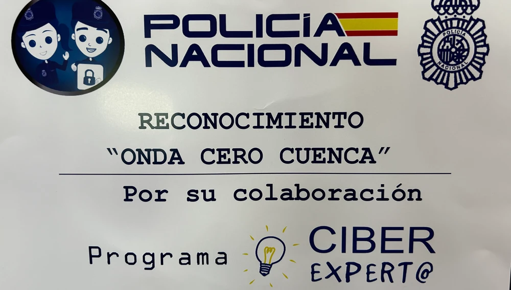 La Policía Nacional ha reconocido a Onda Cero por su participación en la difusión del proyecto La Policía Nacional ha reconocido a Onda Cero por su participación en la difusión del proyecto