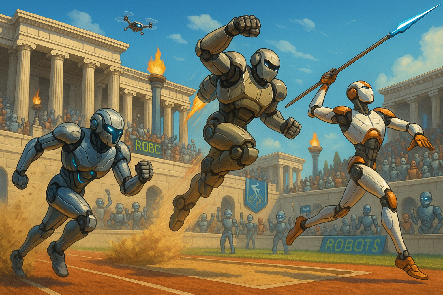 Llegan los primeros Juegos Olímpicos de robots humanoides: así serán las carreras o las pruebas de salto Llegan los primeros Juegos Olímpicos de robots humanoides: así serán las carreras o las pruebas de salto