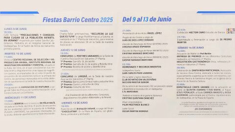 Programa de las Fiestas del Barrio Centro Ntra. Sra de Consolaci&oacute;n 2025