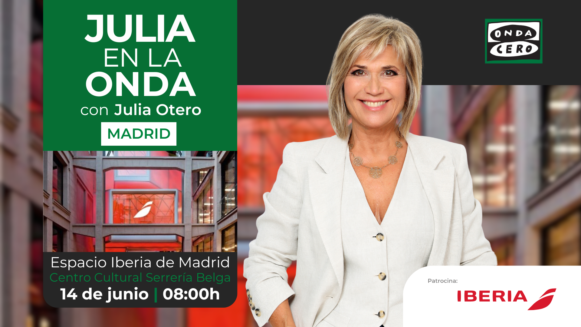 Programa especial de Julia en la onda en el Espacio Iberia de Madrid: aviación, sostenibilidad y experiencias únicas Programa especial de Julia en la onda en el Espacio Iberia de Madrid: aviación, sostenibilidad y experiencias únicas