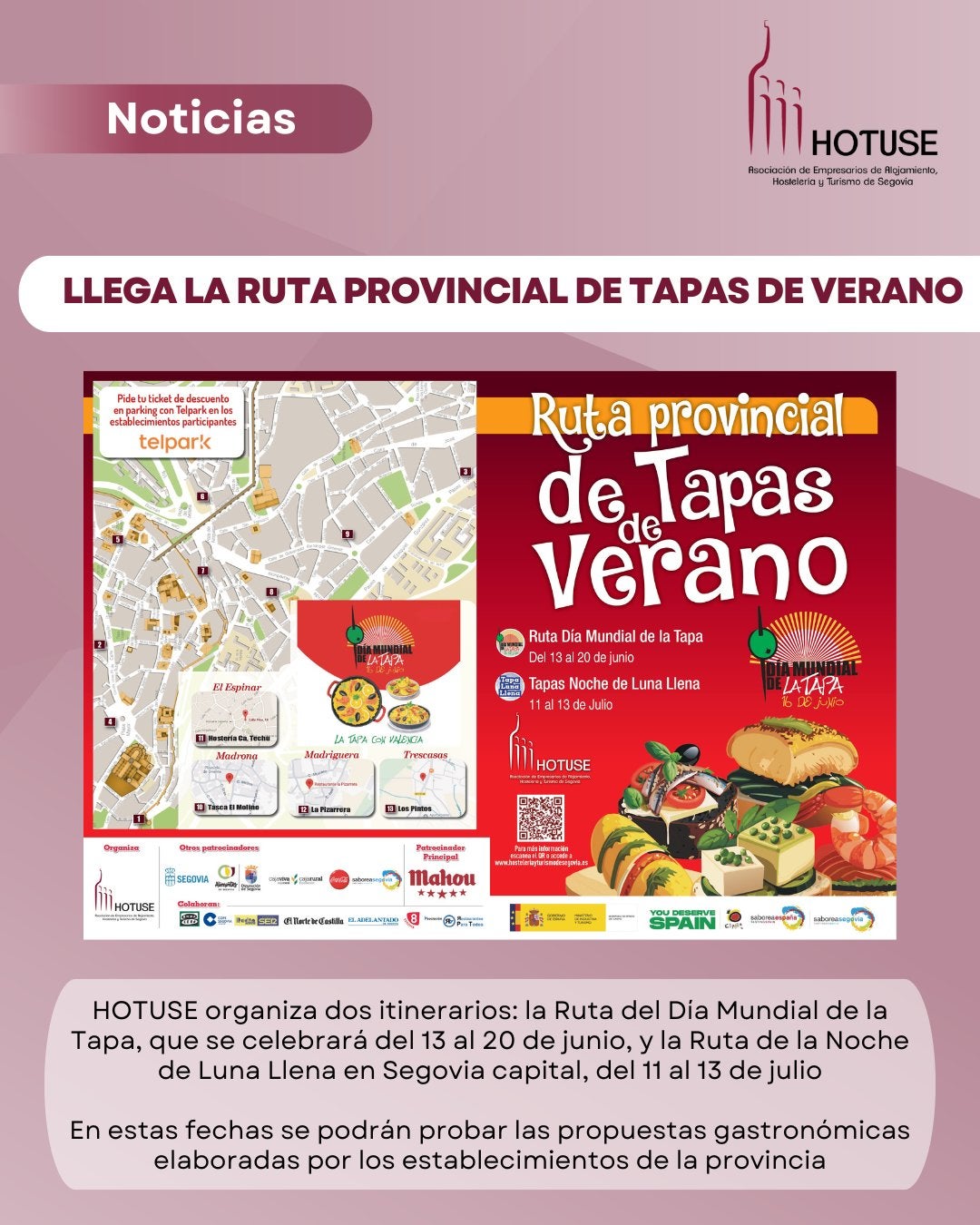 Segovia acogerá dos rutas de tapas en el próximo mes de la mano de Hotuse Segovia acogerá dos rutas de tapas en el próximo mes de la mano de Hotuse