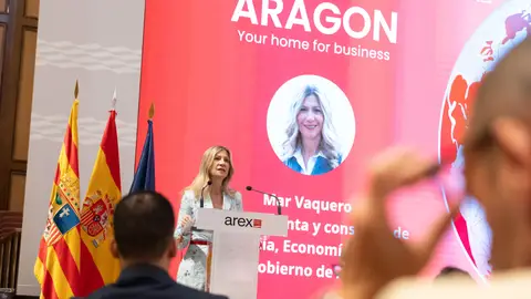 La vicepresidenta del Gobierno de Aragón, Mar Vaquero, ha clausurado el acto de presentación del Cuaderno de Ventas La vicepresidenta del Gobierno de Aragón, Mar Vaquero, ha clausurado el acto de presentación del Cuaderno de Ventas