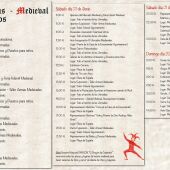 Programa de las Jornadas Medievales de Moral de Calatrava