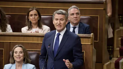 Imagen de archivo. Feijóo durante una sesión de control al Gobierno Imagen de archivo. Feijóo durante una sesión de control al Gobierno