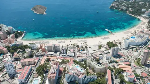 Playa de Magaluf en Calvià (Mallorca) Playa de Magaluf en Calvià (Mallorca)