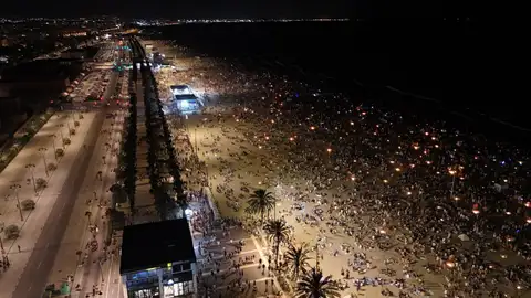 Vista aérea desde el dron de la Policía Local de València Vista aérea desde el dron de la Policía Local de València