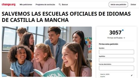 Recogida Firmas Change.org de la escuela de idiomas