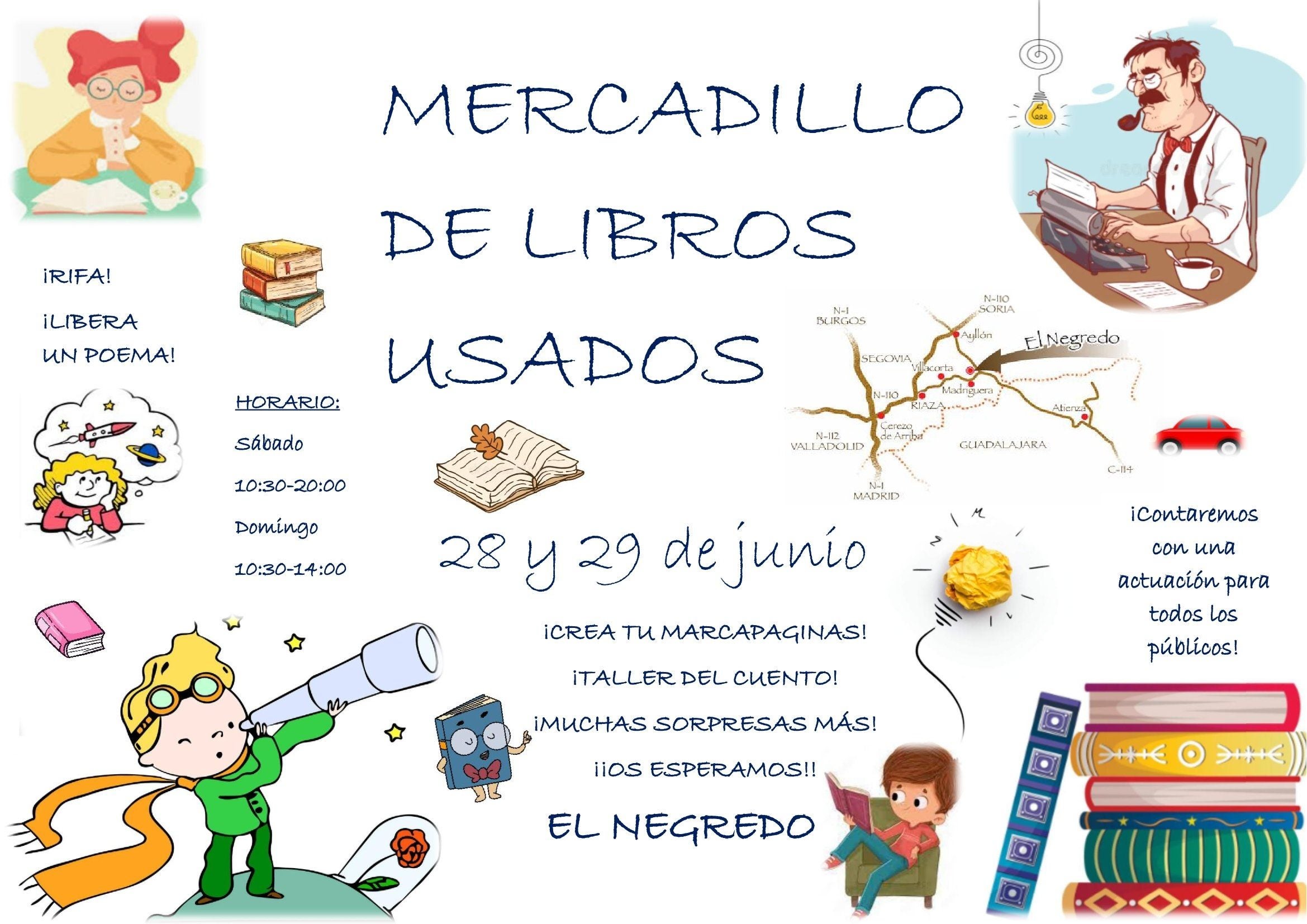 El núcleo riazano de El Negredo celebra este fin de semana el II Mercado de libros usados El núcleo riazano de El Negredo celebra este fin de semana el II Mercado de libros usados