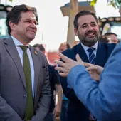 Miguel Ángel Valverde y Paco Núñez en la inauguración de FERCAM 2025 Miguel Ángel Valverde y Paco Núñez en la inauguración de FERCAM 2025