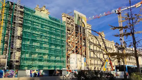 Obras del proyecto Faro Santander, para transformar la antigua sede del banco en un centro cultural Obras del proyecto Faro Santander, para transformar la antigua sede del banco en un centro cultural