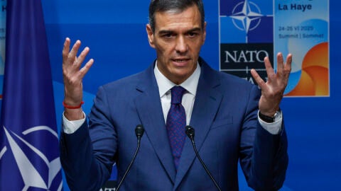 Pedro Sánchez en la cumbre de la OTAN 2025