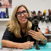 Sofía González con un "peludo"