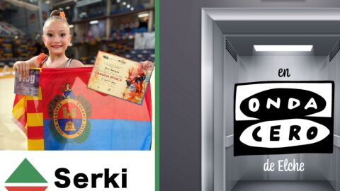 Gimnasia r&iacute;tmica en 'Sube con Ascensores Serki'.