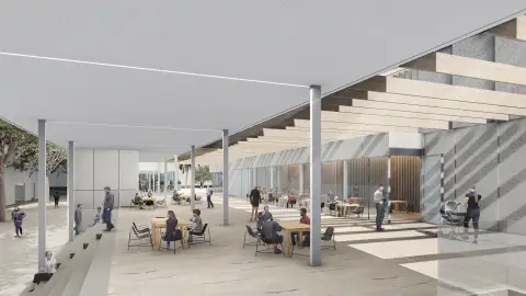 Maqueta del exterior del futuro Centro Sociocultural de Carrús Maqueta del exterior del futuro Centro Sociocultural de Carrús