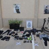 Material incautado por la Policía Nacional