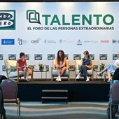 Pakita Ruiz, Elena Gómez, Carolina Doménech y Patricia Segura en el V Foro Talento. Pakita Ruiz, Elena Gómez, Carolina Doménech y Patricia Segura en el V Foro Talento.