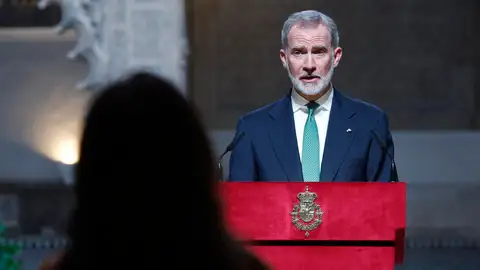 Felipe VI durante el discurso de la cena de bienvenida de la Cumbre de la ONU Felipe VI durante el discurso de la cena de bienvenida de la Cumbre de la ONU
