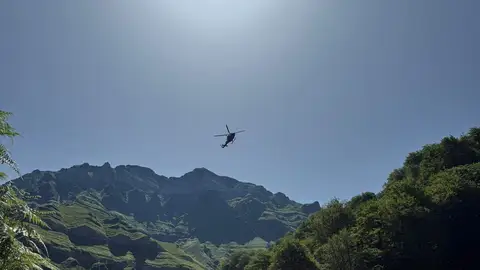 Evacuada en helicóptero una senderista con fractura de tibia y peroné en Vega de Pas Evacuada en helicóptero una senderista con fractura de tibia y peroné en Vega de Pas