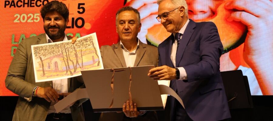 Fernando López Miras, Roberto Brasero y Pedro Ángel Roca
