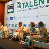 La Mesa de Liderazgo en el V Foro Talento que comparten Aina Calafat, Carmen Planas y Raquel Arévalo La Mesa de Liderazgo en el V Foro Talento que comparten Aina Calafat, Carmen Planas y Raquel Arévalo