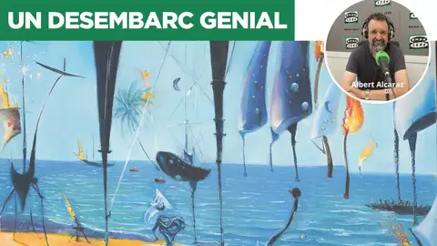 Dalí en 'Un Desembarc genial' amb Albert Alcaraz. Dalí en 'Un Desembarc genial' amb Albert Alcaraz.