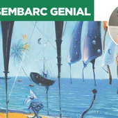 Dalí en 'Un Desembarc genial' amb Albert Alcaraz. Dalí en 'Un Desembarc genial' amb Albert Alcaraz.