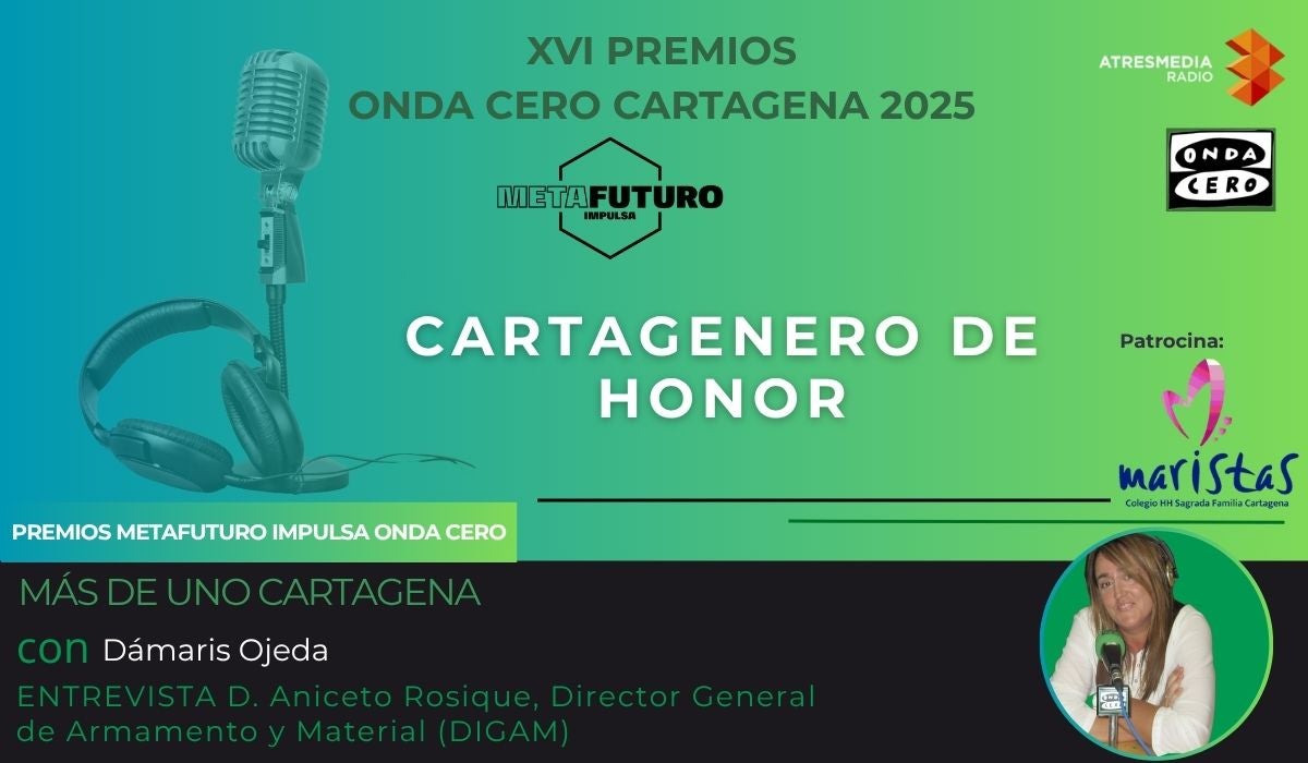 Premio Metafuturo Impulsa Onda Cero Cartagena, en la categoría `CARTAGENERO DE HONOR´, el Almirante ANICETO ROSIQUE NIETO Premio Metafuturo Impulsa Onda Cero Cartagena, en la categoría `CARTAGENERO DE HONOR´, el Almirante ANICETO ROSIQUE NIETO