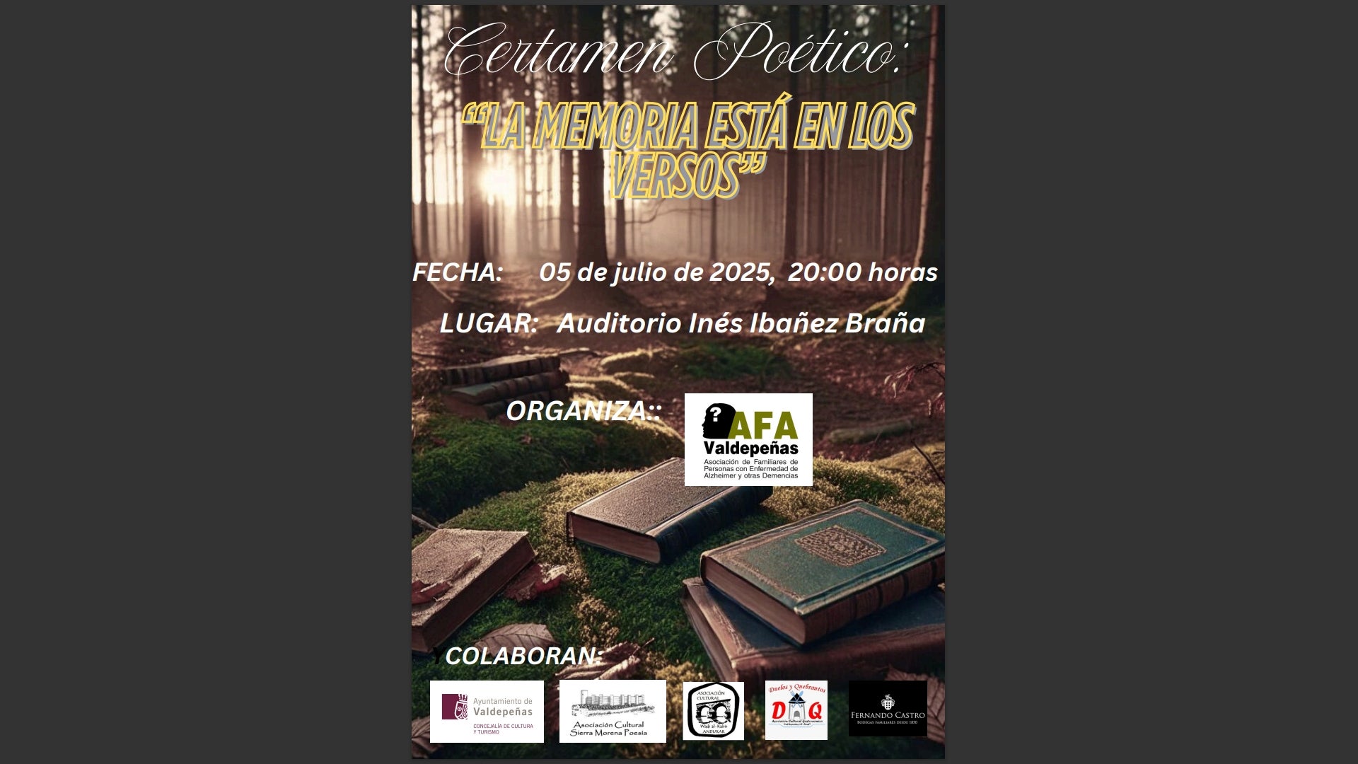 AFA organiza "La memoria está en los versos" AFA organiza "La memoria está en los versos"